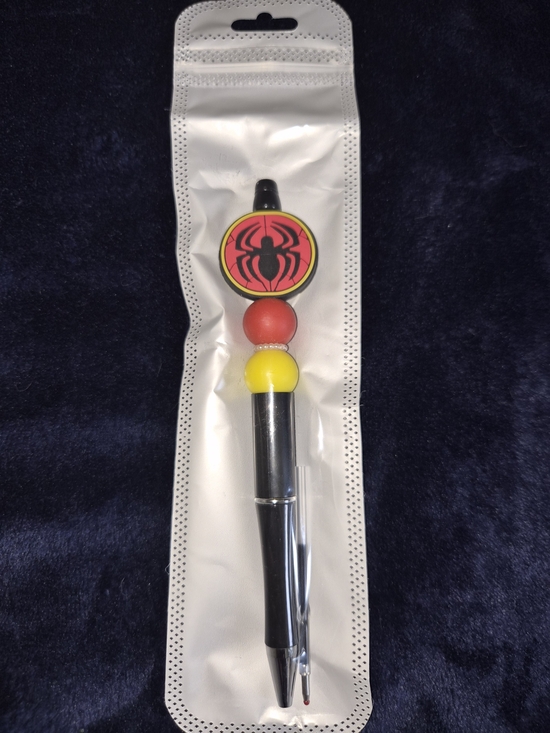 Source Unknown Other - Source Unknown Red and Yellow Spider Emblem Party Pen